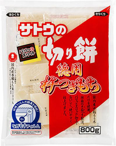 サトウ食品 サトウの切り餅 徳用 杵つきもち 800g 12個入 〔佐藤の切り餅 おもち お餅 角餅〕