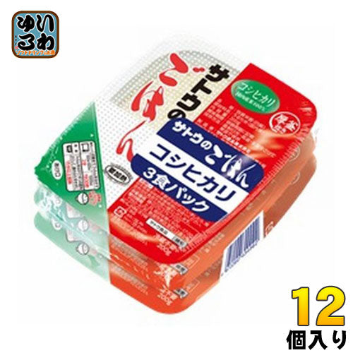サトウ食品 サトウのごはん コシヒカリ 200g 3食パック×12個入