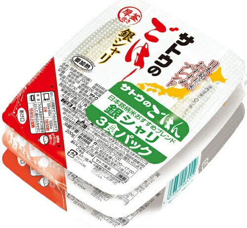サトウ食品 サトウのごはん 銀シャリ 200gパック 3食セット×12個入