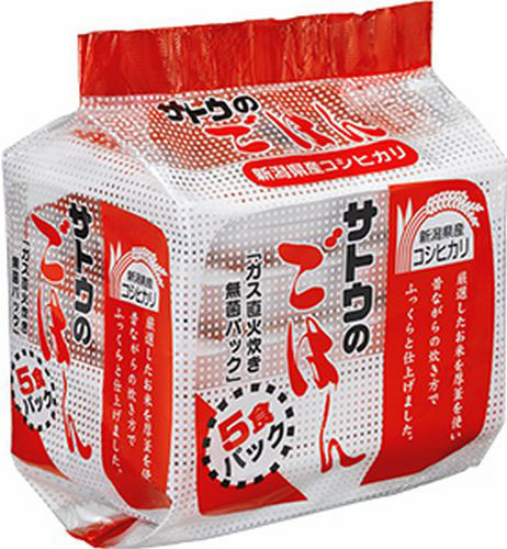 サトウ食品 サトウのごはん 新潟県産コシヒカリ 200g 5食パック×16個 (8個入×2 まとめ買い) 〔さとうのごはん パックごはん ご飯 レンジ レトルト インスタント〕