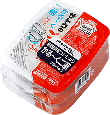 サトウ食品 サトウのごはん かる～く二膳 260gパック 3食セット×12個入 〔新潟県産 コシヒカリ 大盛り 2膳 レトルト サトウのごはん レンジ〕