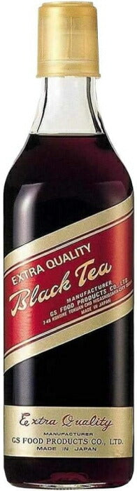 ジーエスフード ブラックティー 加糖タイプ 希釈用 500ml 瓶 12本入 濃厚紅茶 5倍希釈 こうちゃ