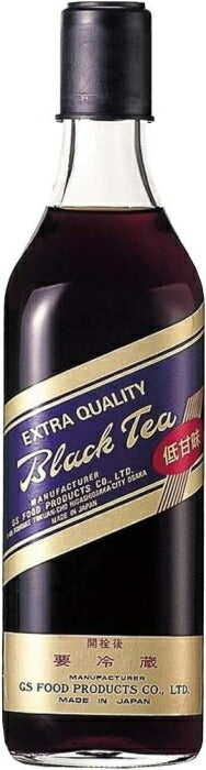 ジーエスフード ブラックティー 低甘味タイプ 希釈用 500ml 瓶 12本入 濃厚紅茶 5倍希釈 こうちゃ