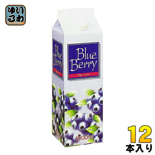 ジーエスフード ブルーベリー 1L 紙パック 12本入 〔果汁飲料〕