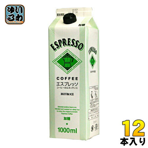 ジーエスフード エスプレッソ コーヒーのルネッサンス 加糖 1L 紙パック 12本入 〔コーヒー〕
