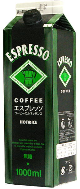 ジーエスフード エスプレッソ コーヒーのルネッサンス 無糖 1L 紙パック 12本入 〔コーヒー〕