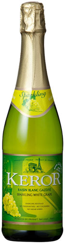 ケロー フレンチスパークリングフルーツジュース ホワイトグレープ 750ml 瓶 12本入 〔炭酸飲料〕