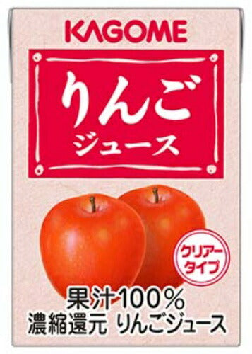 カゴメ りんごジュース 業務用 100ml 紙パック 72本 (36本入×2 まとめ買い)