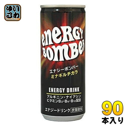 アシード エナジーボンバー 250ml 缶 90本 (30本入×3 まとめ買い) エナジードリンク 甘さひかえめ タンサン