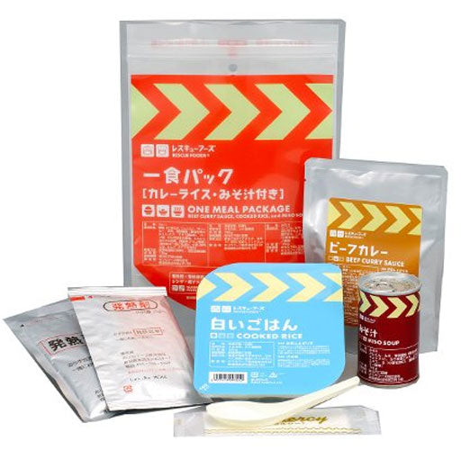 ホリカフーズ レスキューフーズ 一食パック カレーライスみそ汁付き 540g パウチ 12セット入×5まとめ買い 〔レトルト食品 非常食セット 長期保存食 防災食〕