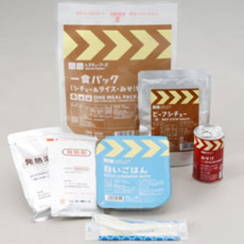 ホリカフーズ レスキューフーズ 一食パック シチュー＆ライスみそ汁付き 540g パウチ 12セット入×5まとめ買い 〔災害　非常食　備蓄　被災地　長期保存〕