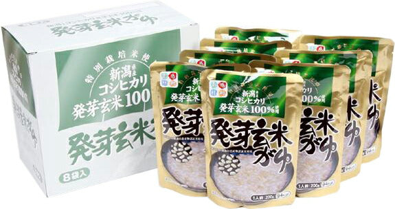 ヒカリ食品 こしひかり 発芽玄米がゆ 200g 24袋入 〔粥 お粥 玄米粥 コシヒカリ 保存食 非常食〕