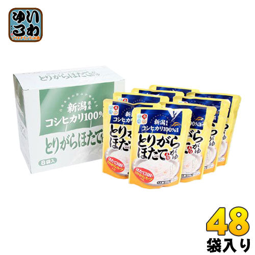 ヒカリ食品 こしひかり とりがら帆立がゆ 250g 48袋 (24袋入×2 まとめ買い) 〔鶏粥 とり粥 ホタテ おかゆ コシヒカリ 保存食 非常食〕
