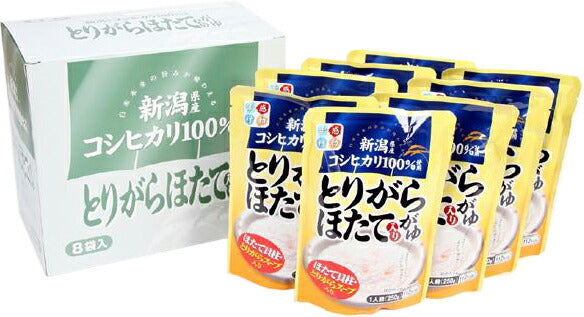 ヒカリ食品 こしひかり とりがら帆立がゆ 250g 48袋 (24袋入×2 まとめ買い) 〔鶏粥 とり粥 ホタテ おかゆ コシヒカリ 保存食 非常食〕