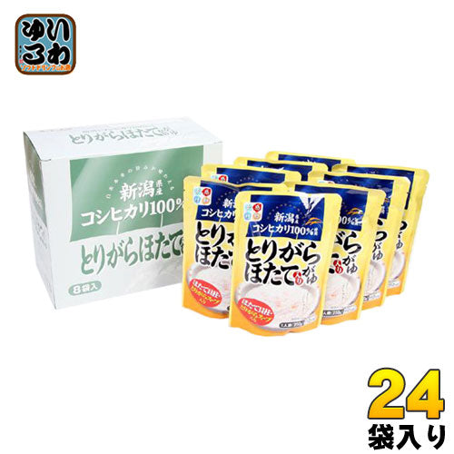 ヒカリ食品 こしひかり とりがら帆立がゆ 250g 24袋入 〔鶏粥 とり粥 ホタテ おかゆ コシヒカリ 保存食 非常食〕