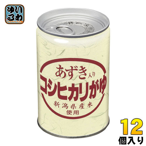 ヒカリ食品 あずき入りコシヒカリがゆ 280g 缶 12個入 〔こしひかり 小豆入り 非常食　缶詰 粥 おかゆ 保存食 長期保存〕