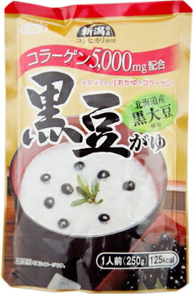 ヒカリ食品 黒豆がゆ コラーゲン入り 250g 24袋入 〔黒豆粥 お粥 おかゆ コシヒカリ 保存食 非常食〕