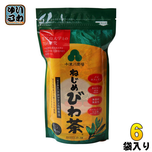 十津川農場 ねじめびわ茶 ティーバッグ 2g×24バック 6袋 (1袋入×6 まとめ買い)