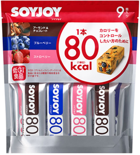 大塚製薬 SOYJOYソイジョイ カロリーコントロール80 9本×16袋入 (8袋入×2 まとめ買い) グルテンフリー 栄養食品 低GI食品