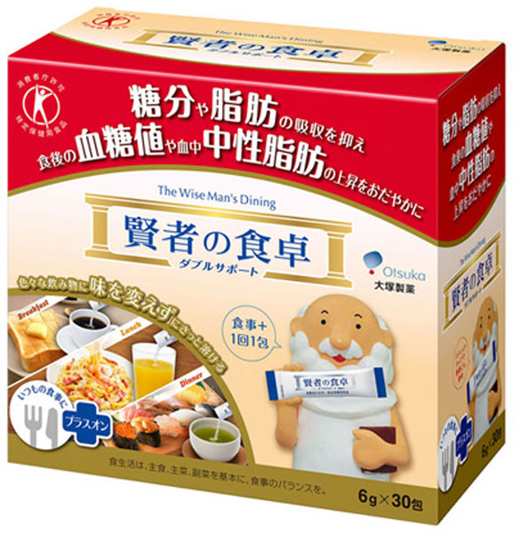 大塚製薬 賢者の食卓 ダブルサポート 30包 1箱×3 まとめ買い 〔トクホ 特保 スティック Wトクホ〕