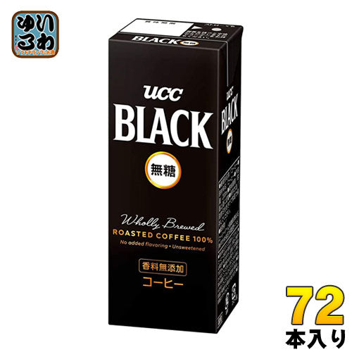 UCC ブラック無糖 200ml 紙パック 72本 (24本入×3 まとめ買い) ブラックコーヒー 珈琲 無糖 〔コーヒー〕