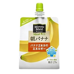 コカコーラ ミニッツメイド朝バナナ 180gパウチ×24本北海道、沖縄、離島は送料無料対象外［送料無料］【2?3営業日以内に出荷】