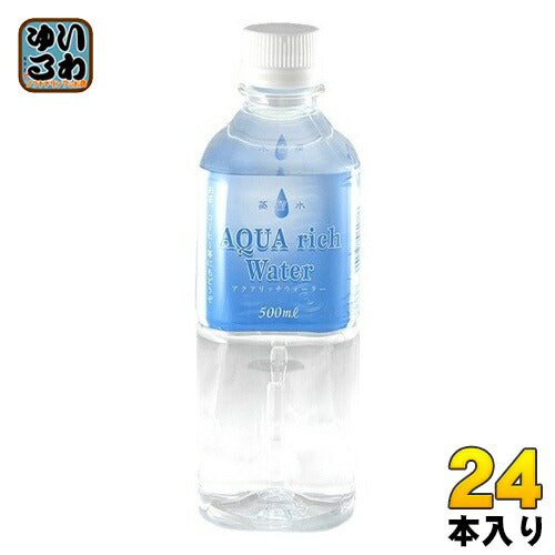 アクアリッチウォーター 国産蒸留水 500ml ペットボトル 24本入 蒸留水 水 軟水 ウォーター 純水 国産 〔ミネラルウォーター〕
