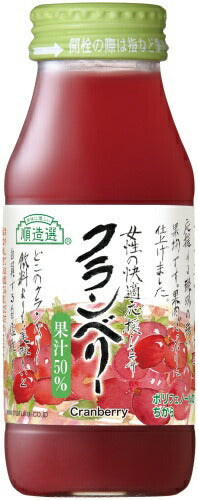 マルカイ 順造選 クランベリー 180ml 瓶 20本入 果肉ジュース