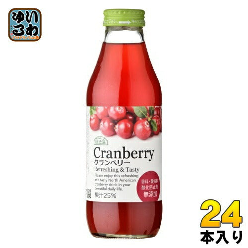マルカイ 順造選 クランベリー25 500ml 瓶 24本 (12本入×2 まとめ買い) 果汁飲料