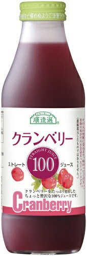 マルカイ 順造選 クランベリー100 500ml 瓶 12本入 果汁飲料