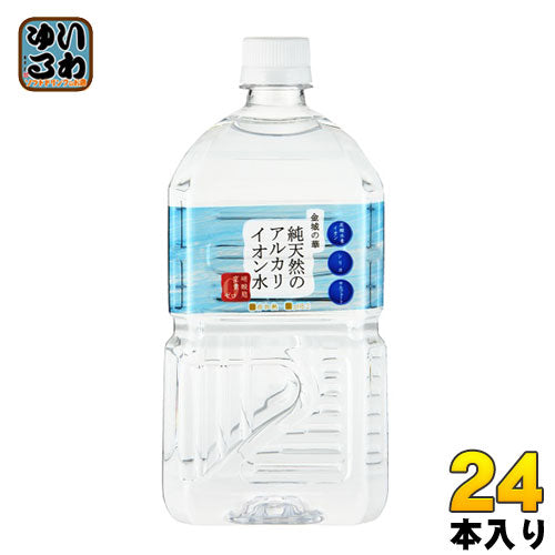 ケイ・エフ・ジー 純天然のアルカリイオン水 金城の華 1L ペットボトル 24本 (12本入×2 まとめ買い) 天然水 ミネラルウォーター 弱アルカリ性 軟水 島根県産