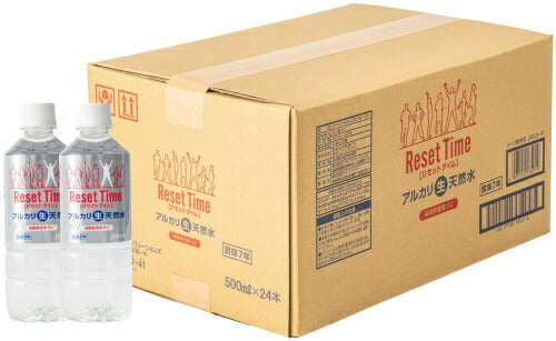 iライフ リセットタイム 500ml ペットボトル 24本入 ナチュラル ミネラルウォーター 軟水 長期保存水 7年保存 防災備蓄用