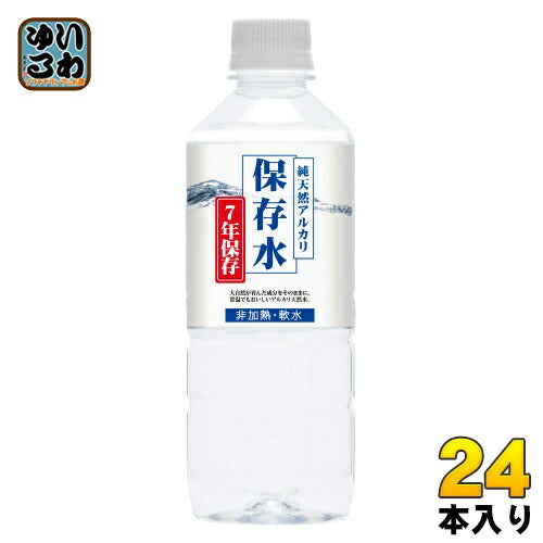 ケイ・エフ・ジー 純天然アルカリ保存水 7年保存 500ml ペットボトル 24本入 ナチュラルミネラルウォーター 長期保存水 備蓄水 軟水 島根県産 備蓄水