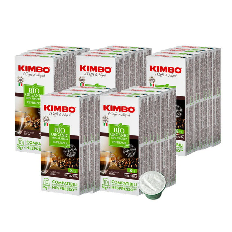 KIMBO キンボ イタリア産 ネスプレッソ 互換 カプセルコーヒー オーガニック×25箱（250カプセル）【2〜3営業日以内に出荷】[送料無料]  コーヒー イタリア 珈琲 コーヒー豆 ホットコーヒー アイスコーヒー NESPRESSO ブラックコーヒー 無糖