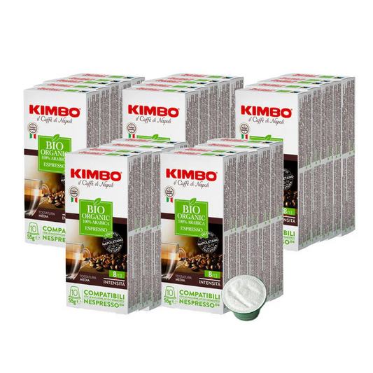 KIMBO キンボ イタリア産 ネスプレッソ 互換 カプセルコーヒー オーガニック×25箱（250カプセル）【2〜3営業日以内に出荷】[送料無料]  コーヒー イタリア 珈琲 コーヒー豆 ホットコーヒー アイスコーヒー NESPRESSO ブラックコーヒー 無糖