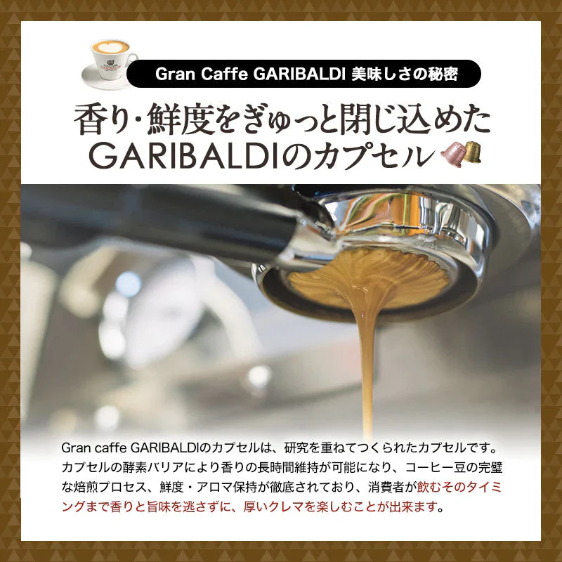 GARIBALDI イタリア産 ネスプレッソ 互換 カプセルコーヒー16箱(160カプセル）8種アソート各2箱セット NESPRESSO まとめ買い コーヒー豆【4～5営業日以内に出荷】[送料無料]