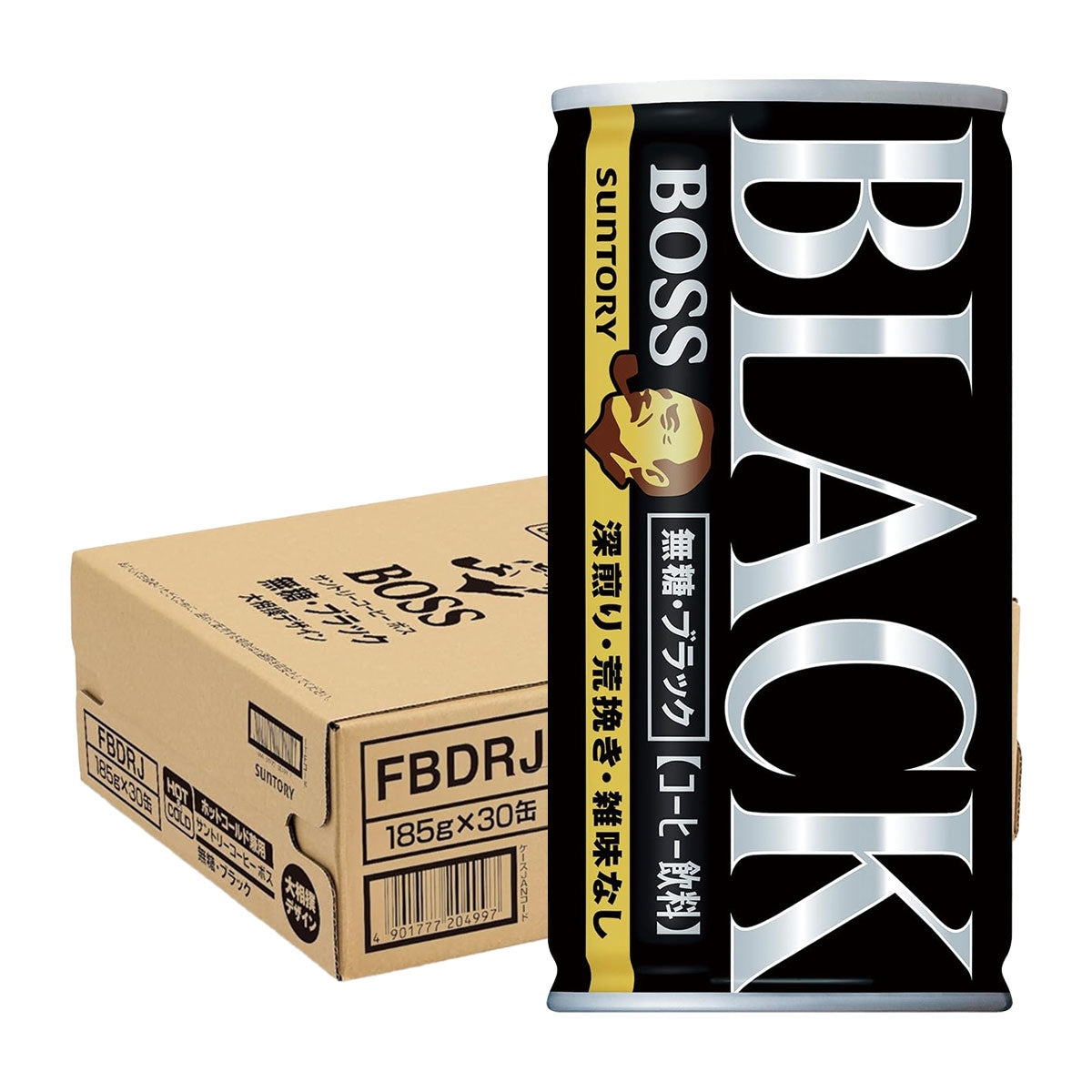 サントリー BOSSボス 無糖ブラック 185ml×1ケース/30本