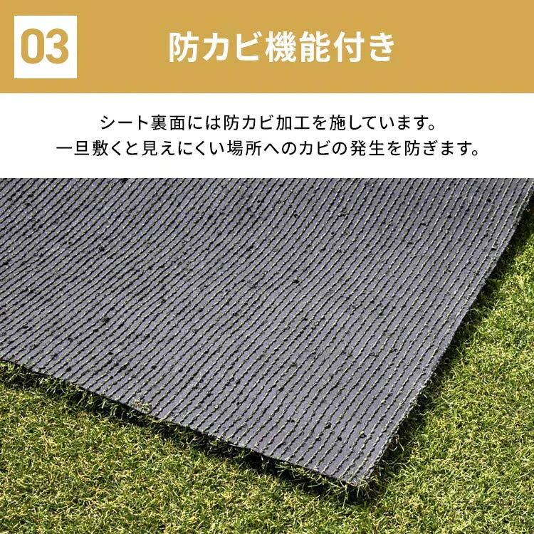 【カートアップNG】アイリスオーヤマ 人工芝 1m×2m 芝丈3cm 防カビ仕様 ベランダ 庭 ふかふかな質感と本