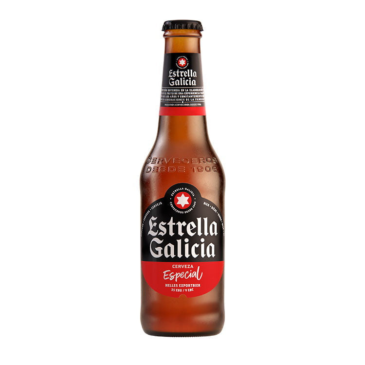 エストレーリャ・ガリシア セルベサ エスペシアル ラッピング済 ギフト エストレージャ・ガリシア Estrella Galicia スペイン ビール ラガー 330ml 1本 瓶【送料無料】