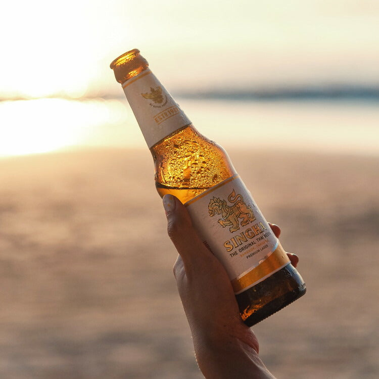 シンハー 瓶 330ml ラッピング付 SINGHA ビール 輸入ビール 1本【送料無料】