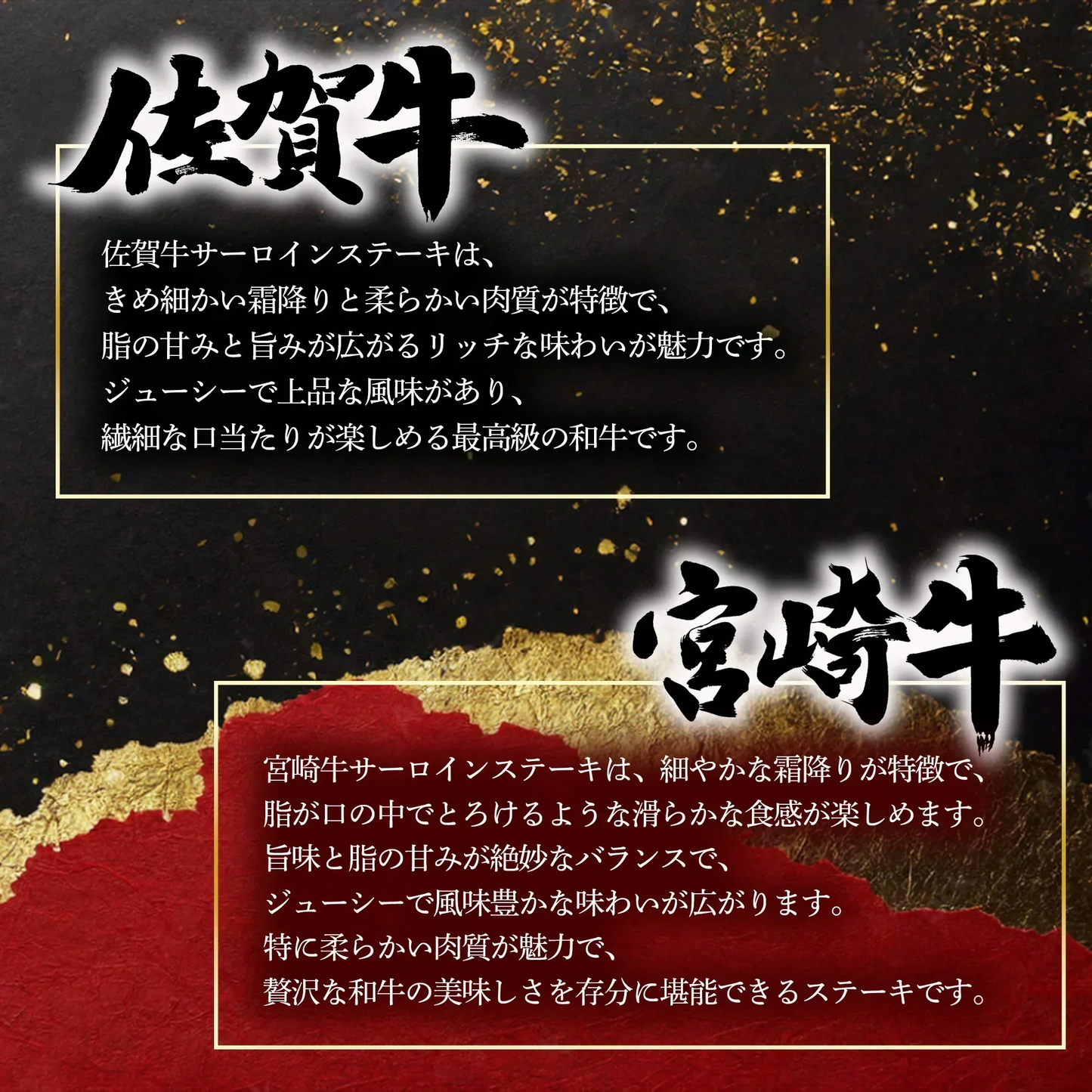 父の日 お中元 【A4.A5等級】  佐賀牛 ＆ 宮崎牛 サーロイン ステーキ 食べ比べ 計600g(各300g) 牛肉 赤身 ギフト 個体識別番号付き
