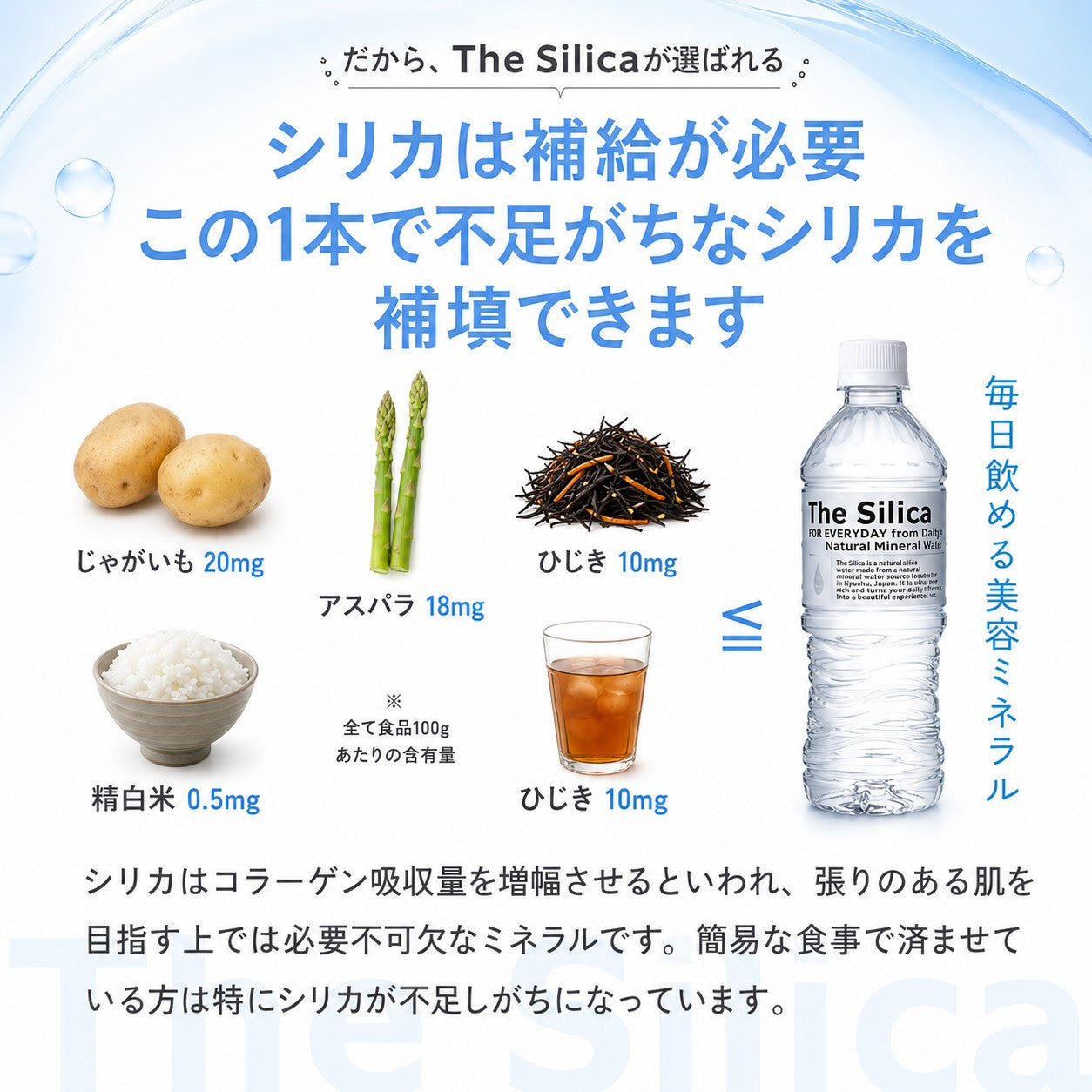 国産 天然水 The Silica ミネラルウォーター シリカ天然水 500ml 24本 2箱(計48本)国産 ケイ素水 ザシリカ