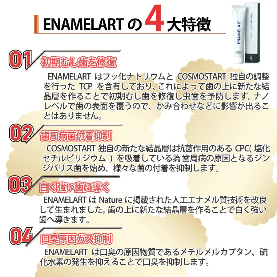 COSMOSTART コスモスタート エナメラート ENAMELART 結晶新生 エナメル質 ジェル 45g 1本【歯科医院専売品】(メール便4点迄)【メール便送料無料】