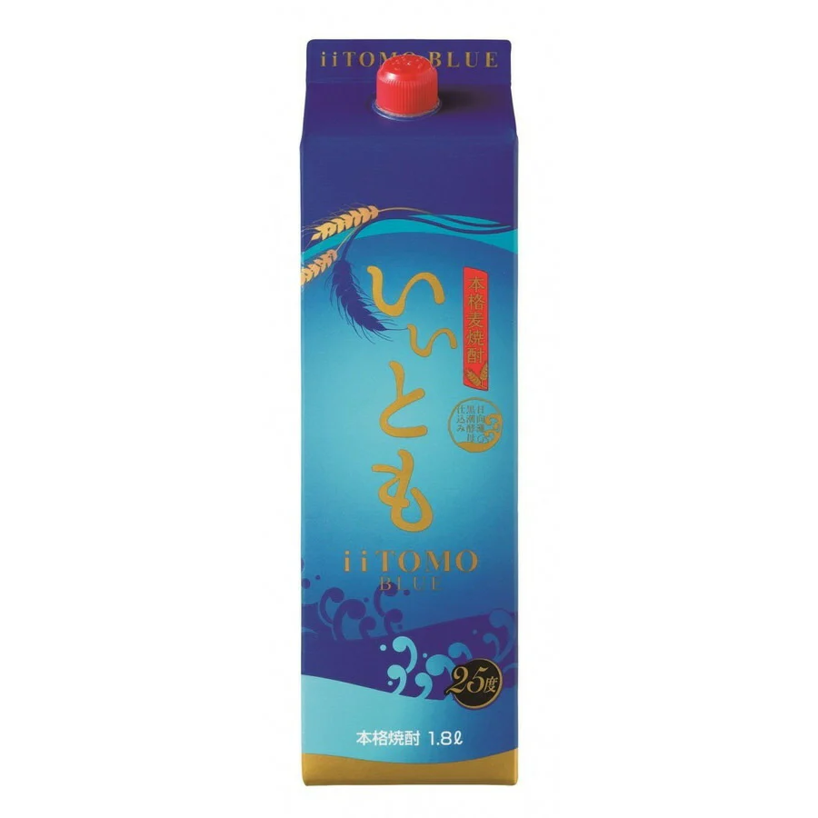 【送料無料】雲海酒造 麦焼酎 いいとも BLUE ブルー  25度 1800ml 1.8L×12本【北海道・沖縄県・東北・四国・九州地方は必ず送料が掛かります】