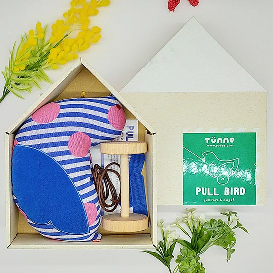 日本製 ベビー玩具 TUNNE（トンネ） PULL BIRD (ブルー)出産祝い ベビー ギフト お祝い 木製玩具 赤ちゃん ベビートイ 高品質安心安全 ご出産祝い