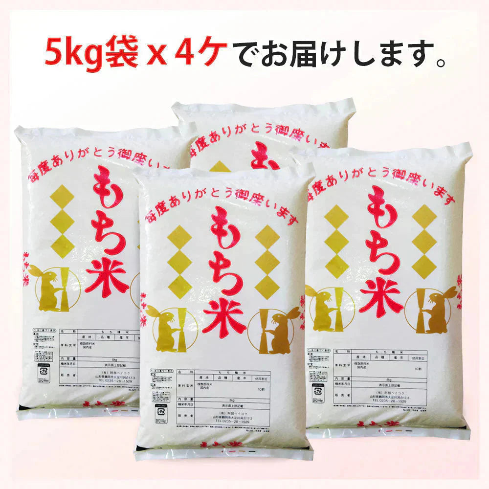 もち米 20kg (5kg×4袋) 国内産 餅米