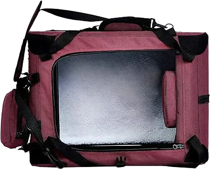 Amazonベーシック訳あり 折りたたみ式ペットキャリー ソフトタイプ レッド