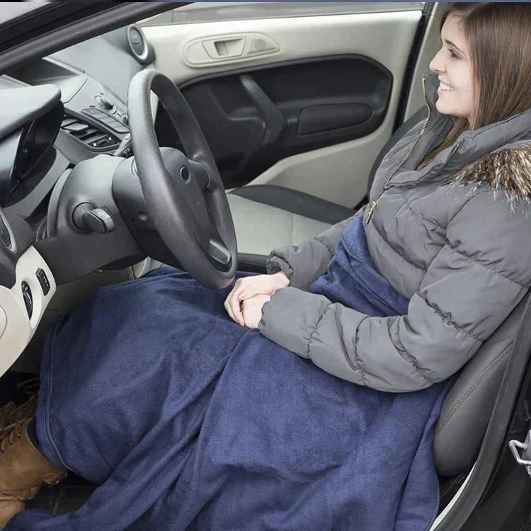 【送料無料】 車載電気毛布 「ブラック」 ブランケット ひざ掛け 毛布 車用 温度調整 ダニ退治 大判 146cm × 100cm シガーソケット 12V専用 電熱 ヒーター 暖かい あったか 防寒