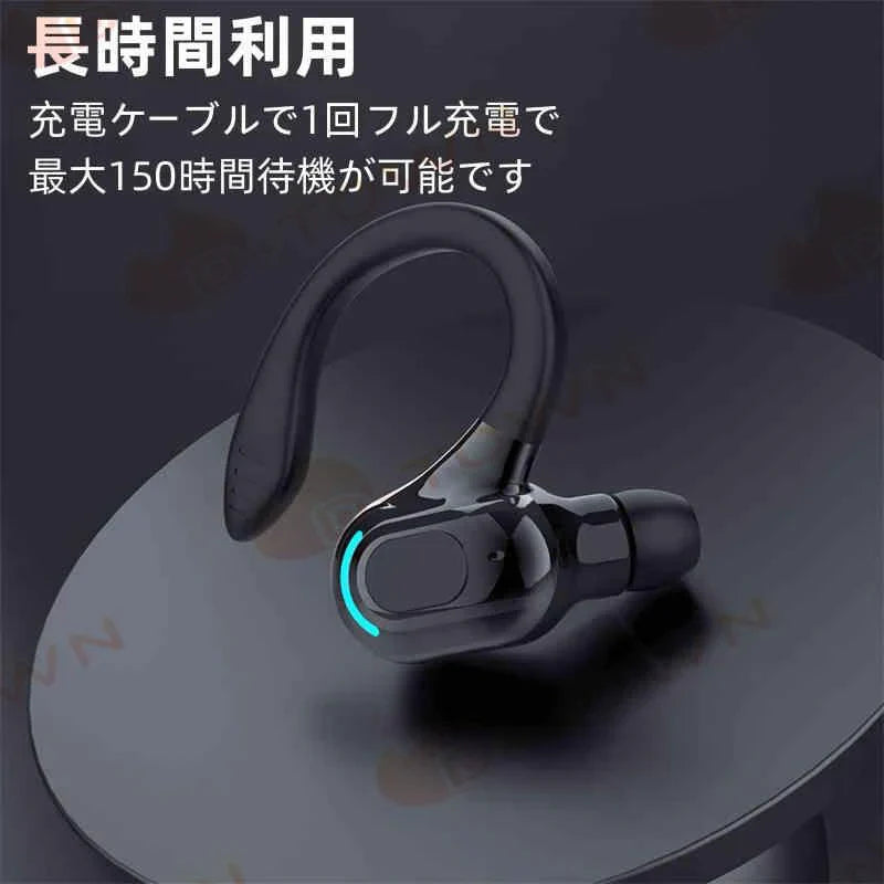 当日発送 Bluetooth ワイヤレスイヤホン 片耳 右耳 超軽量 耳掛け型 イヤホン 右耳用 ハンズフリー通話 マイク内蔵 iPhone/Android適用 s010B(ホワイト)
