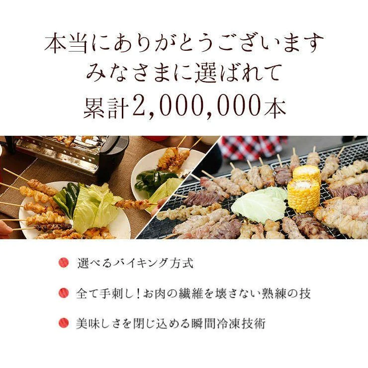 焼き鳥 冷凍 国産(やきとり/焼鳥/国産焼鳥/ヤキトリ/焼とん/串焼き/やき鳥/焼鶏) 冷凍焼き鳥 バーベキューセット(bbq/BBQ用) 焼肉セット バイキング20本